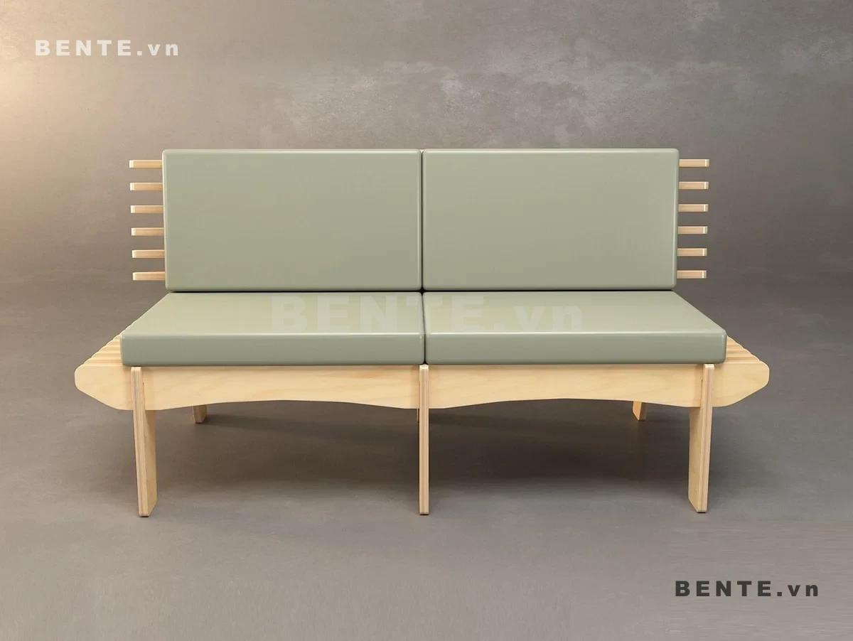 sofa gỗ có đệm tựa rời
