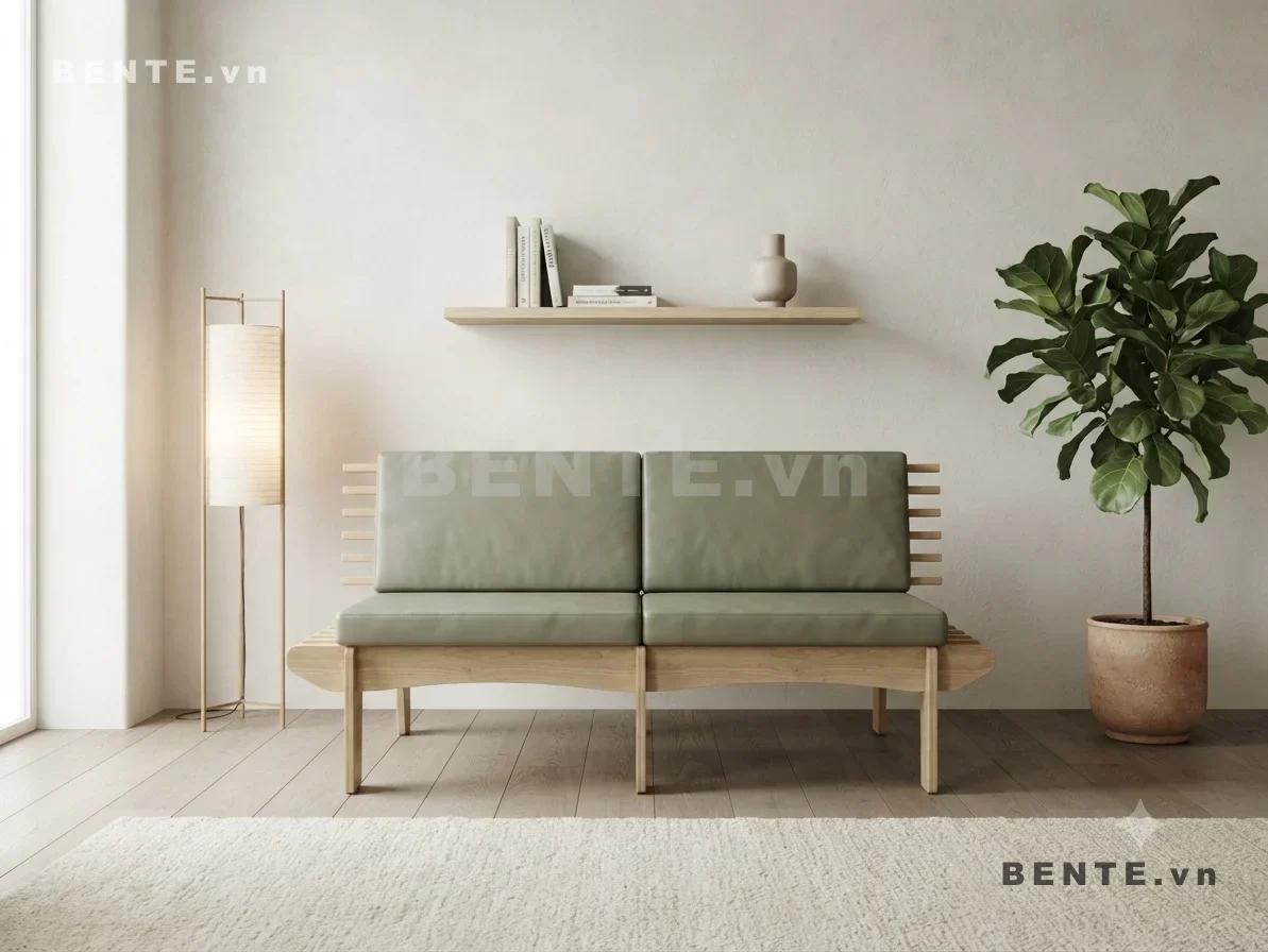 Ghế Sofa Gỗ Khung Nan Ngang Hai Bên, Ghế không bao gồm đệm, Lắp Ráp Đơn Giản - G83641, sofa gỗ 2 chỗ, sofa gỗ 2 đệm ngồi 2 đệm tựa, sofa khung nan ngang, sofa gỗ tay khung mở, sofa phòng khách khung gỗ, sofa Scandinavian 2 chỗ, sofa gỗ có đệm tựa rời, sofa gỗ khung bên nan ngang, sofa phòng khách 2 chỗ lắp ráp, sofa gỗ khung mở