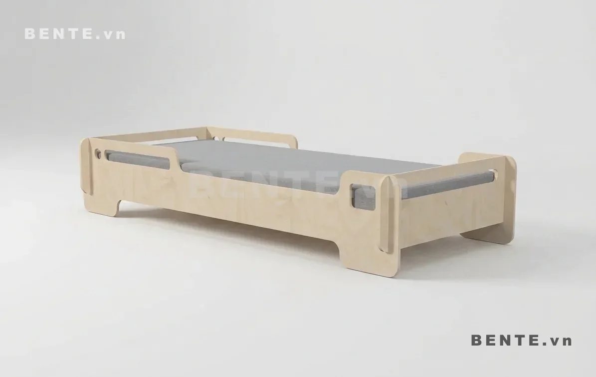 giường gỗ trẻ em Montessori lắp ráp