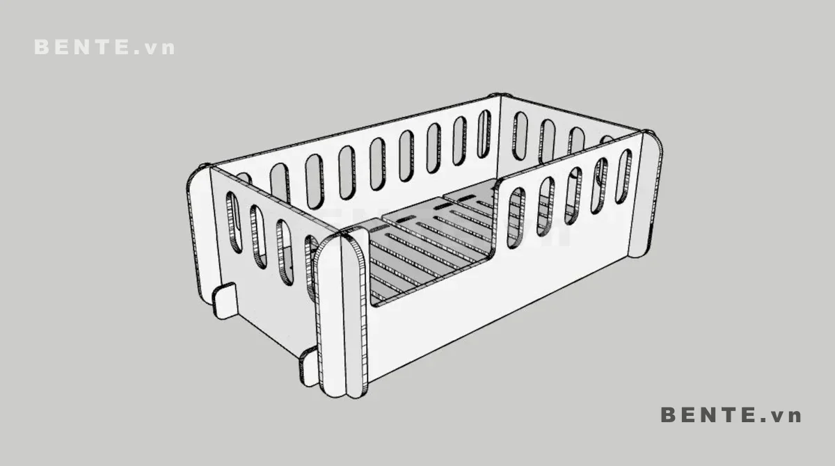 ảnh hướng dẫn lắp ráp, giường Montessori quây kín cho bé