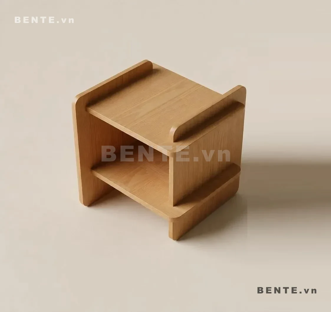 kệ đầu giường để đèn và sách, kệ gỗ cạnh sofa đa năng