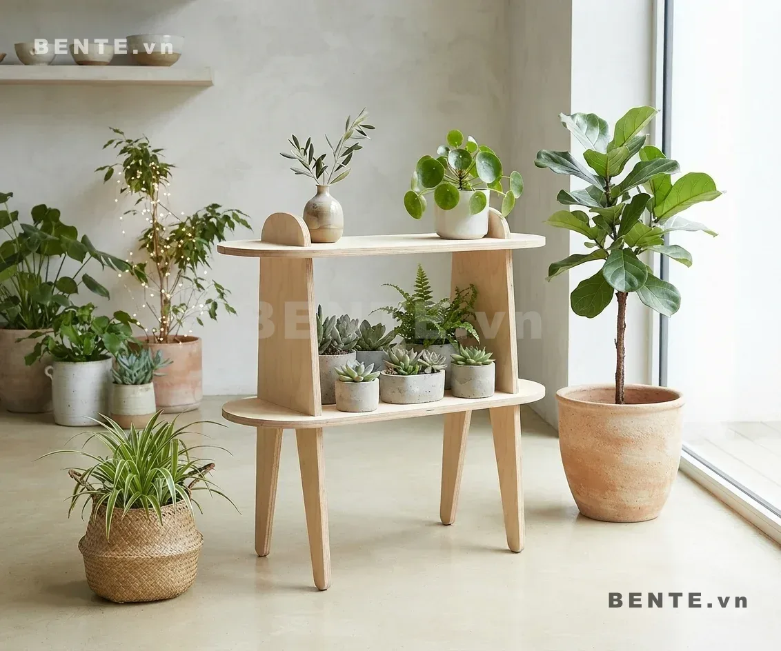 kệ sách thấp 2 tầng, kệ console khung mở