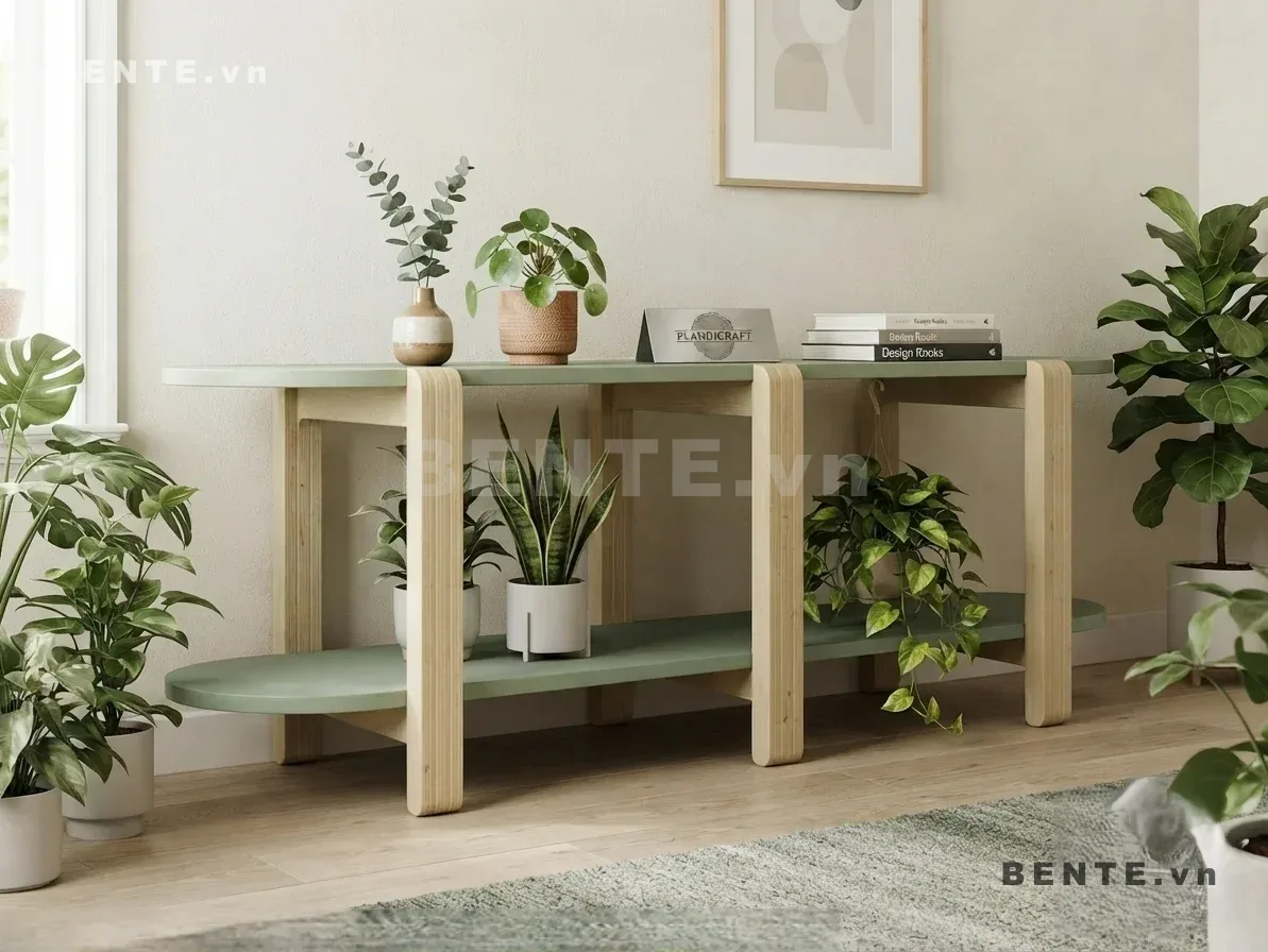 kệ sách thấp 2 tầng, kệ tivi khung mở
