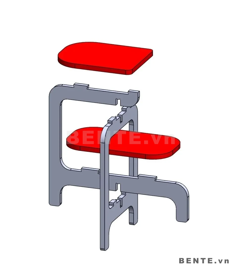 ảnh hướng dẫn lắp ráp, kệ gỗ 2 tầng khung khoét ô, kệ trang trí mặt kệ bo tròn