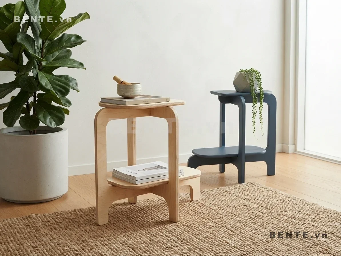 kệ để đồ 2 tầng mở, kệ phòng khách khung khoét ô