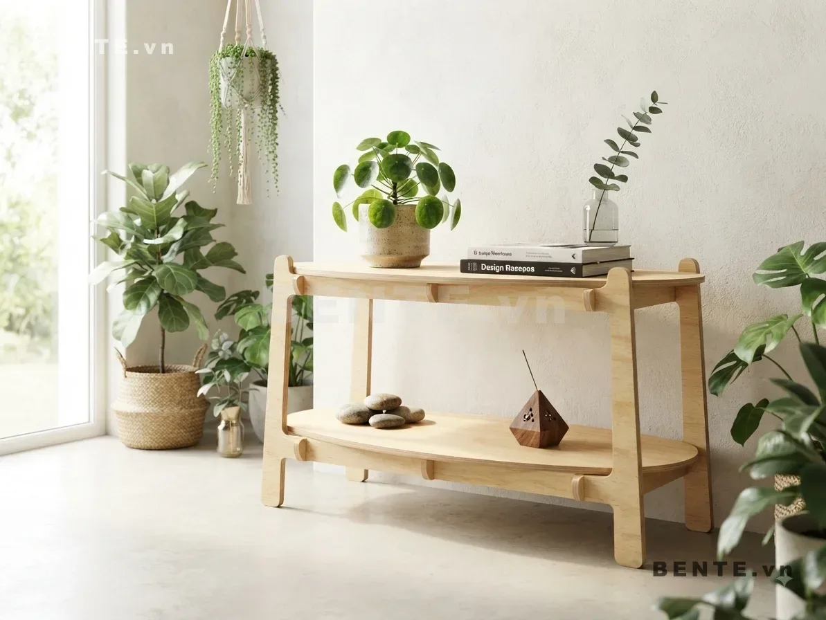kệ thấp 2 tầng để cây