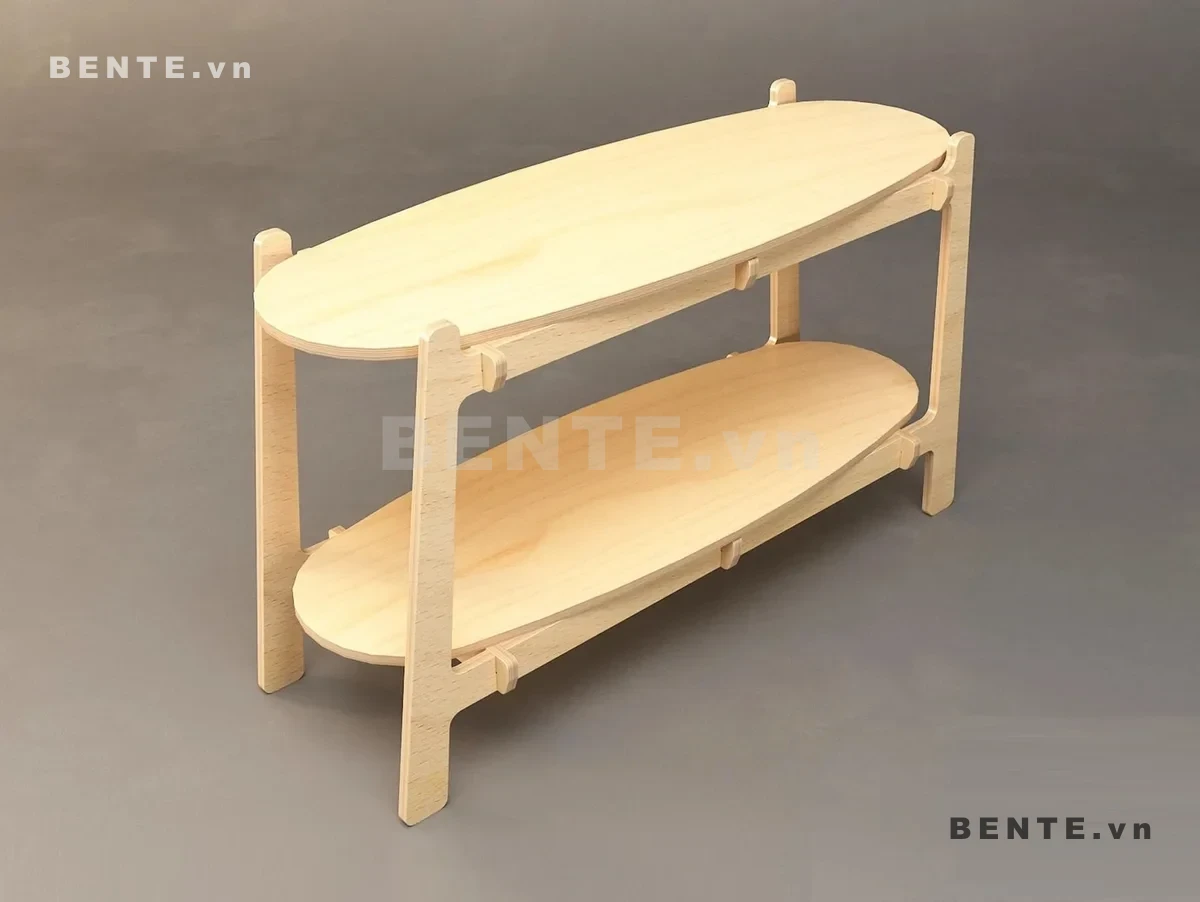 kệ gỗ lắp ráp 2 tầng