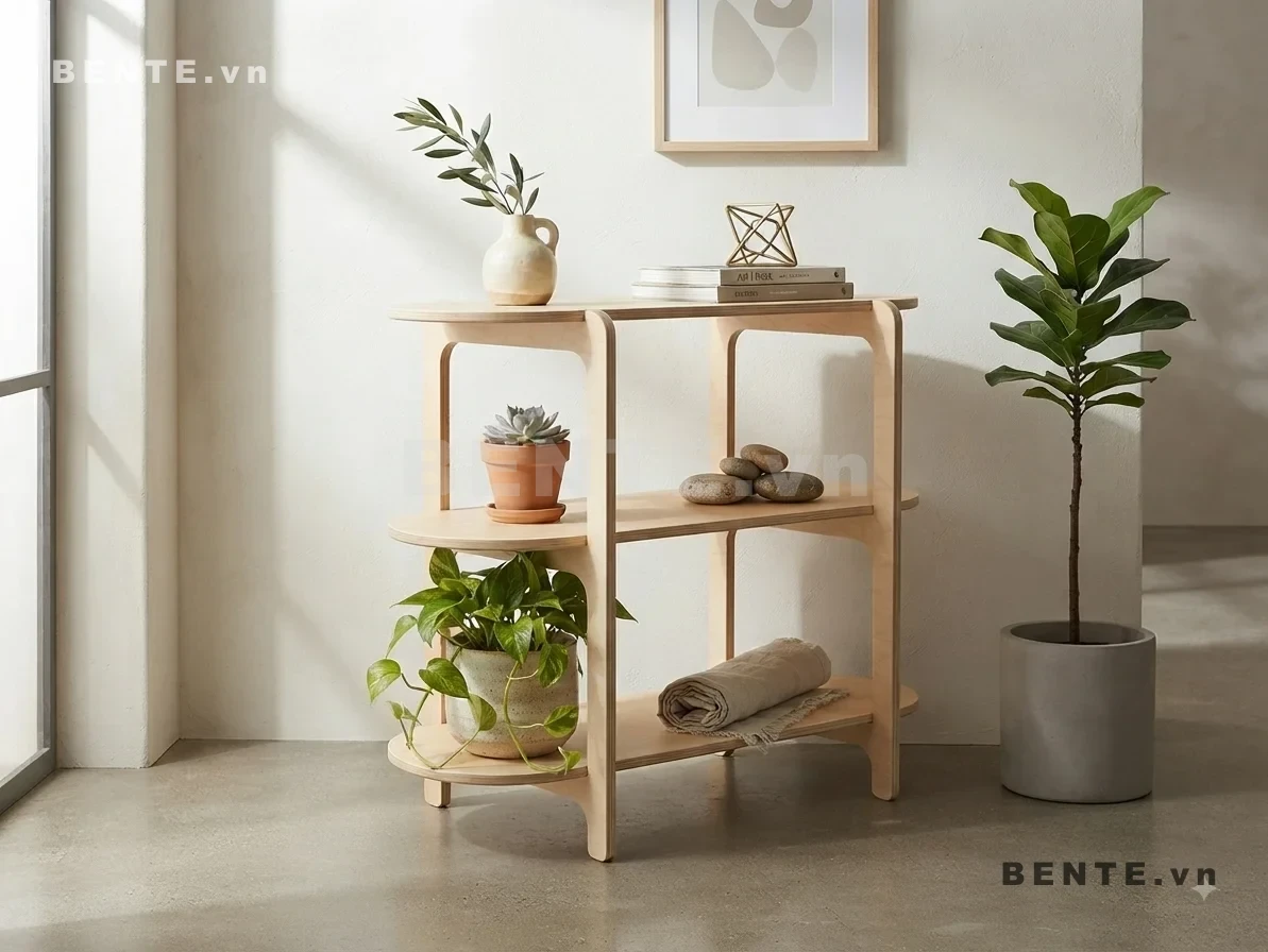 kệ sách mặt kệ nhô một bên