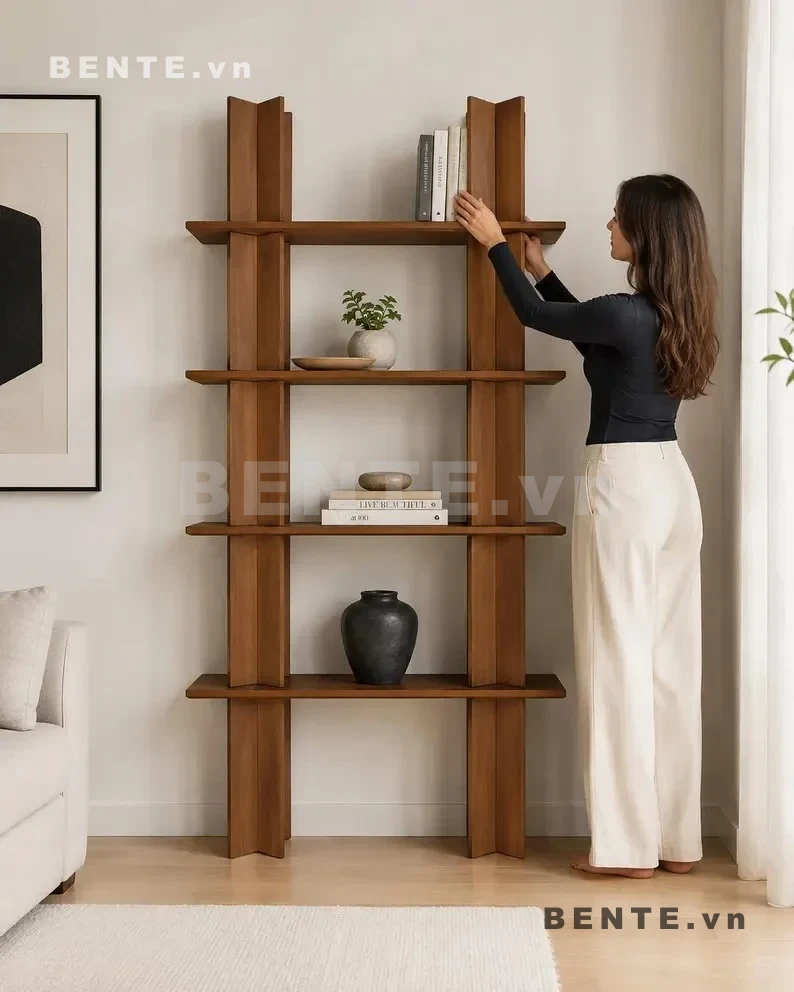 kệ gỗ lắp ráp 4 tầng