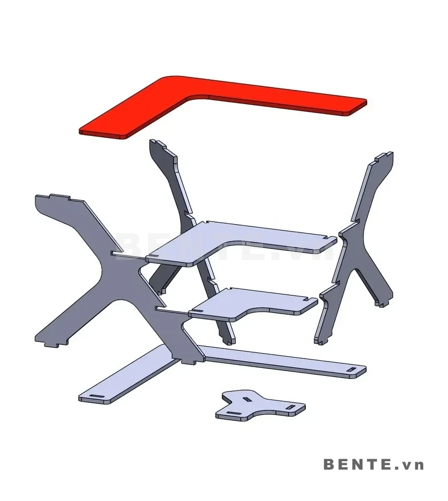 ảnh hướng dẫn lắp ráp, kệ gỗ 4 tầng trưng cây, kệ cây cảnh nhiều tầng so le