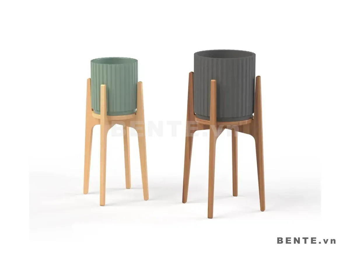 kệ đặt chậu cây trong nhà, kệ gỗ đỡ chậu lắp ráp