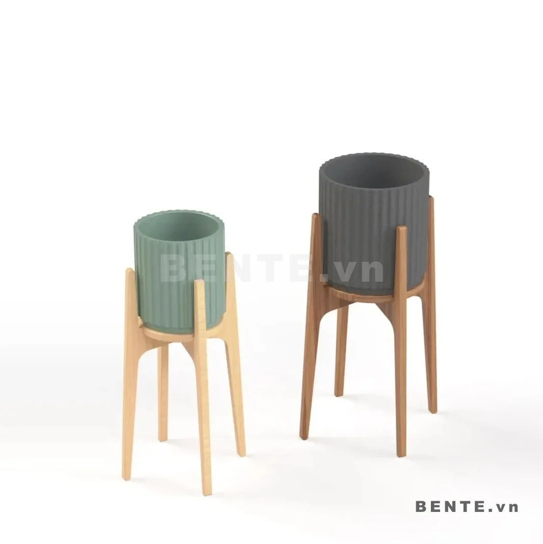 kệ chậu cây 4 chân cong, giá cây cảnh phòng khách