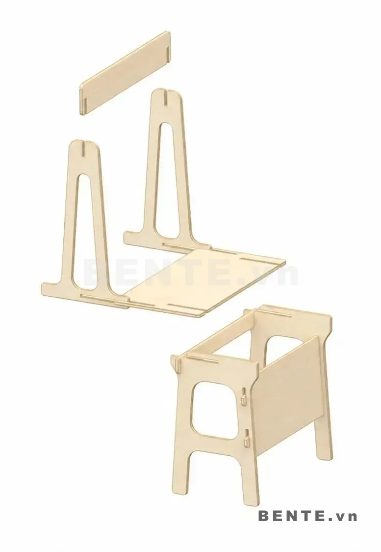 ảnh hướng dẫn lắp ráp, kệ gỗ trang trí 2 tầng, kệ trưng đồ tầng trên mở