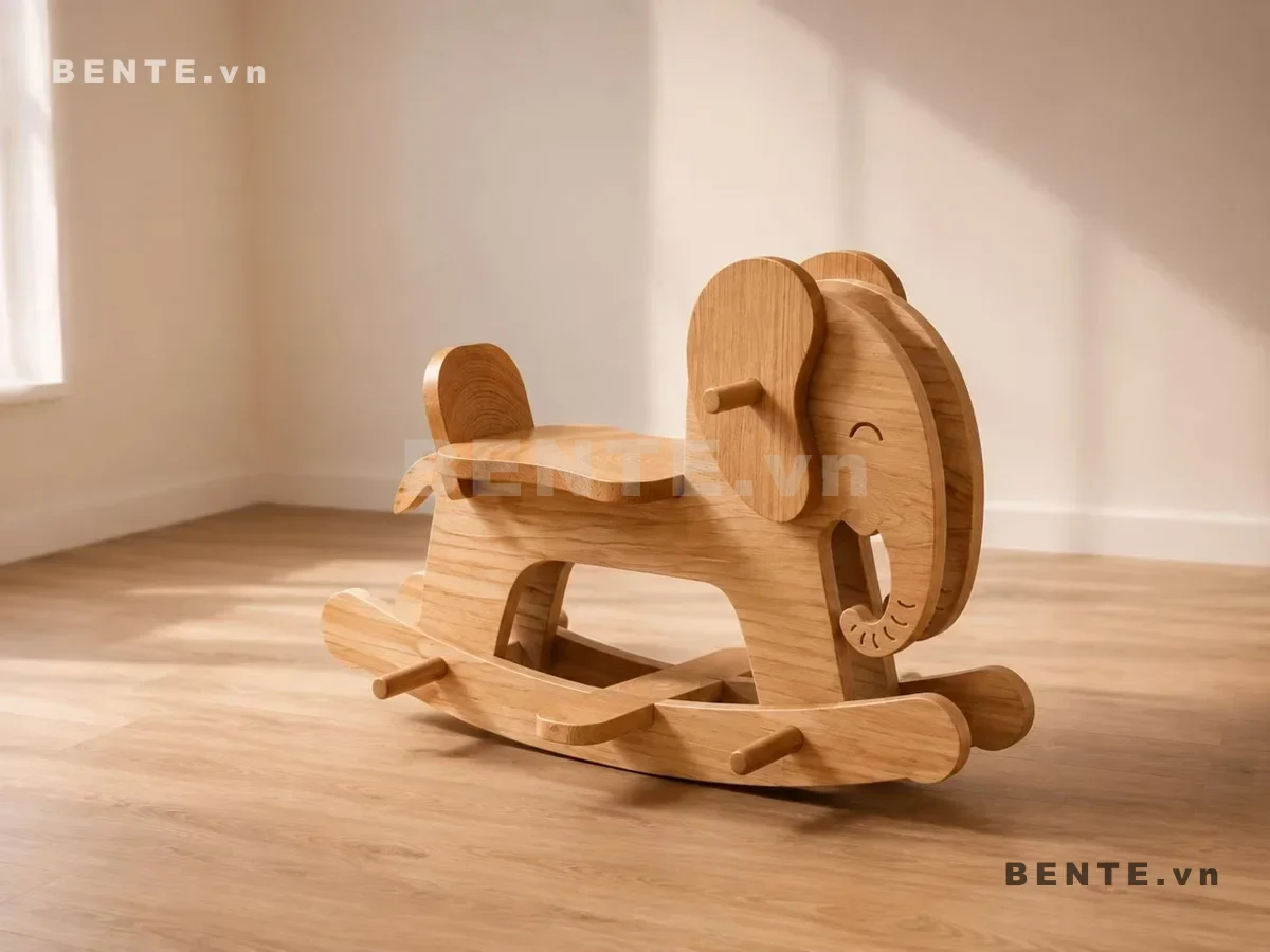 bập bênh voi tay cầm bên hông