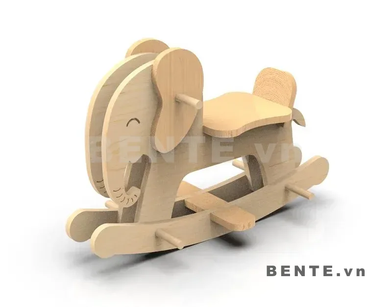 bập bênh gỗ cho bé hình thú