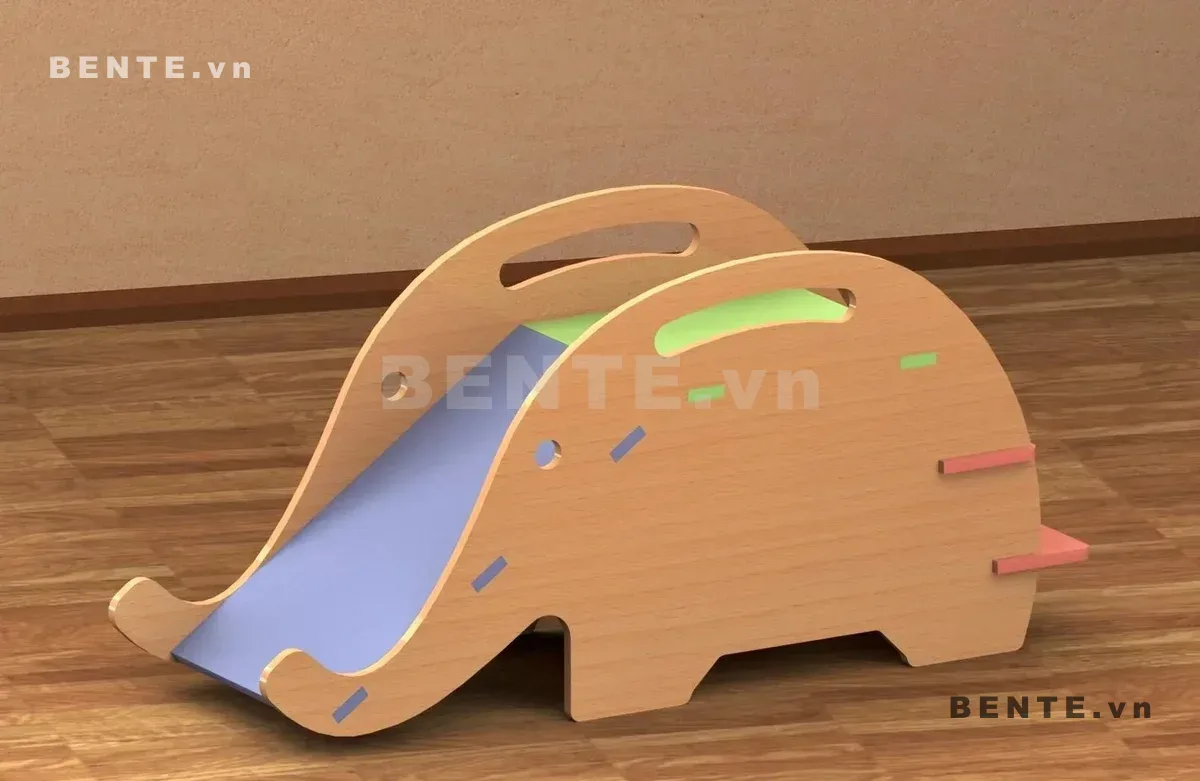 cầu trượt Montessori cho bé, cầu trượt gỗ trẻ em lắp ráp