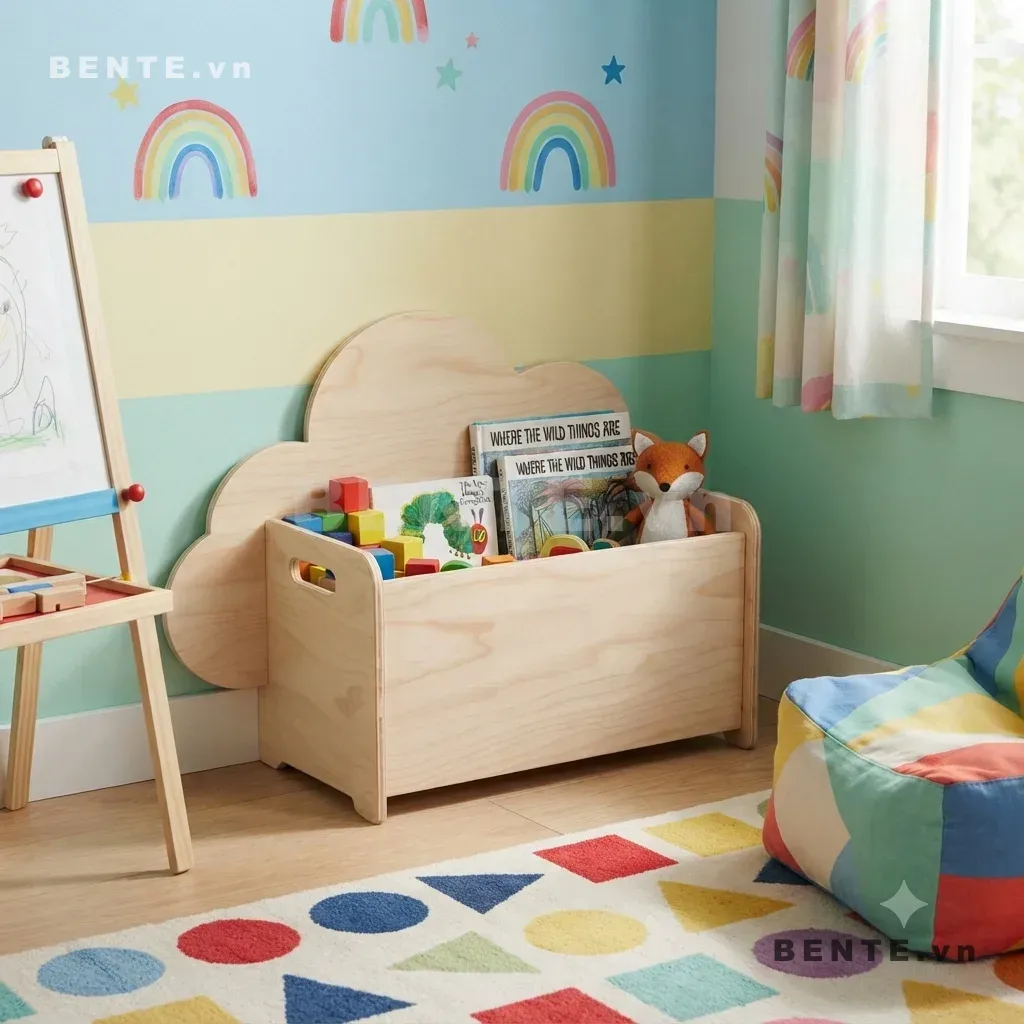 tủ Montessori cho bé, tủ đồ chơi khoang mở rộng