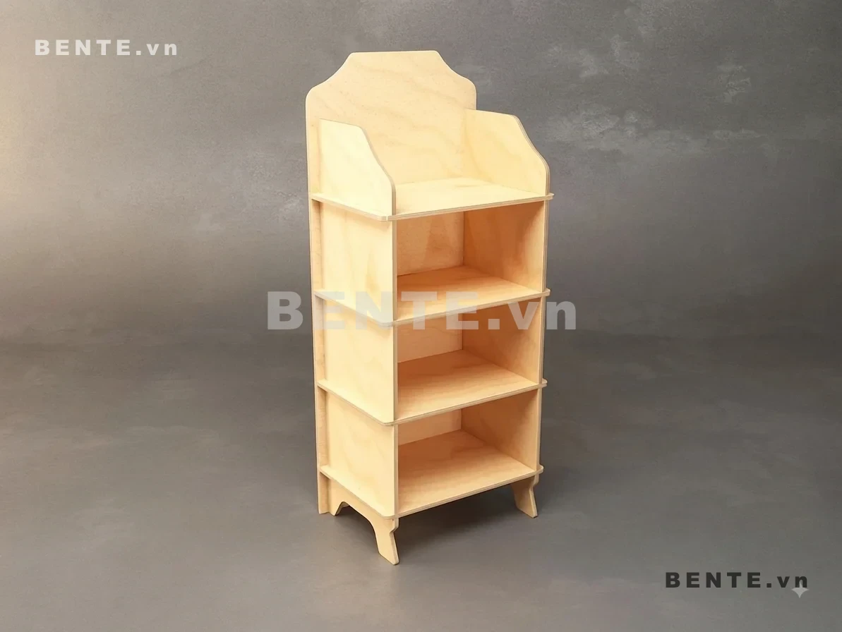 tủ trưng bày khoang trên có chắn, tủ kệ phòng khách nhiều ngăn