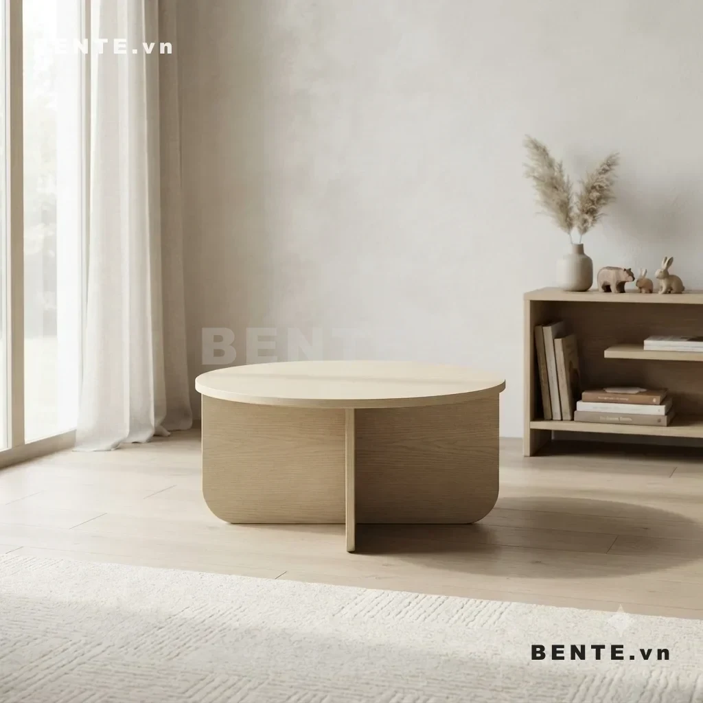 bàn sofa chân cong bo góc