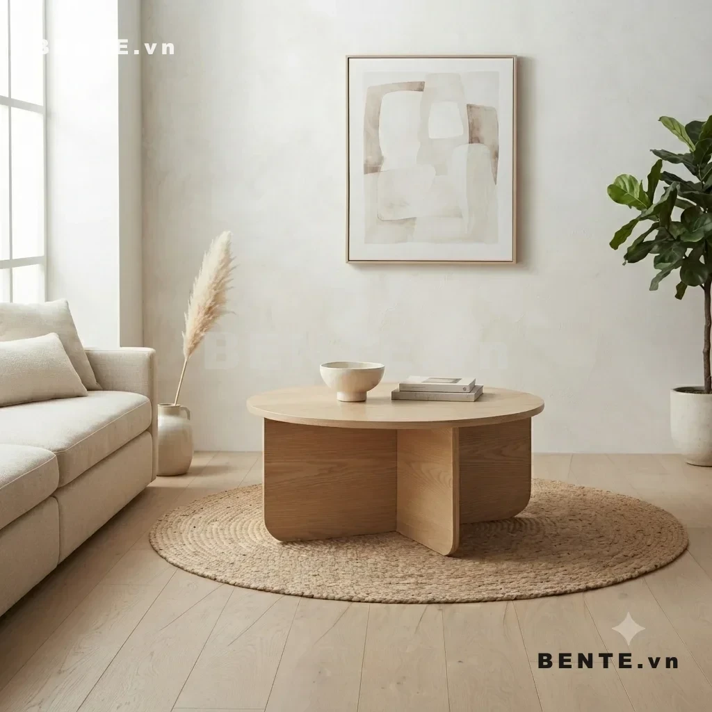 bàn sofa 3 chân tấm