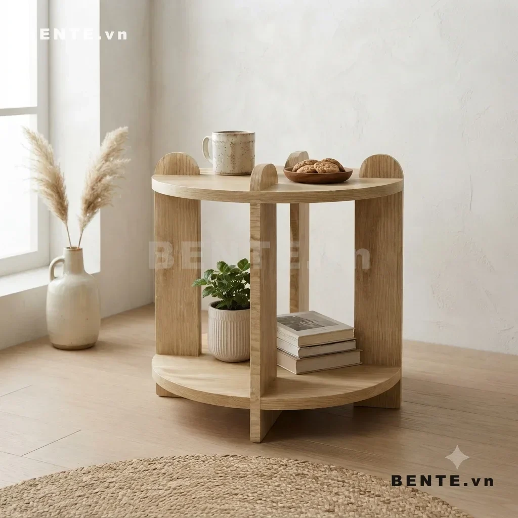 bàn phòng khách kệ mở