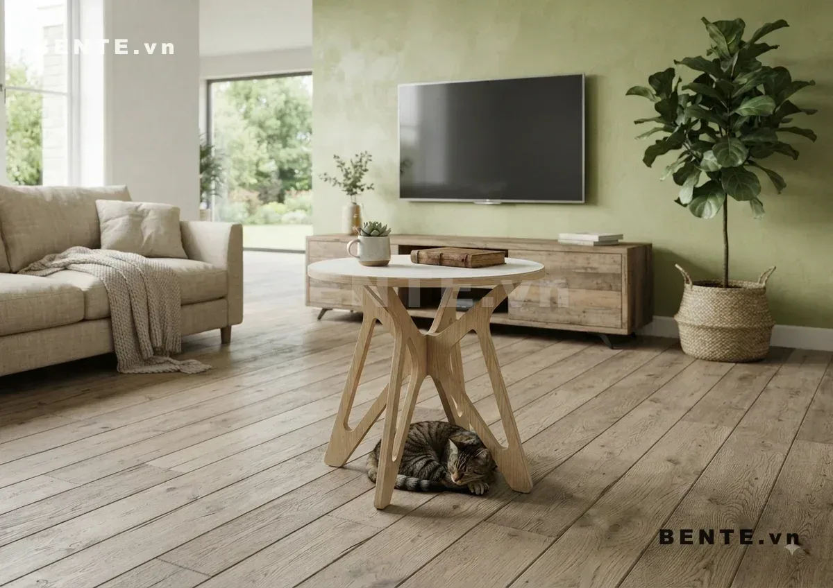 bàn sofa chân bản rộng