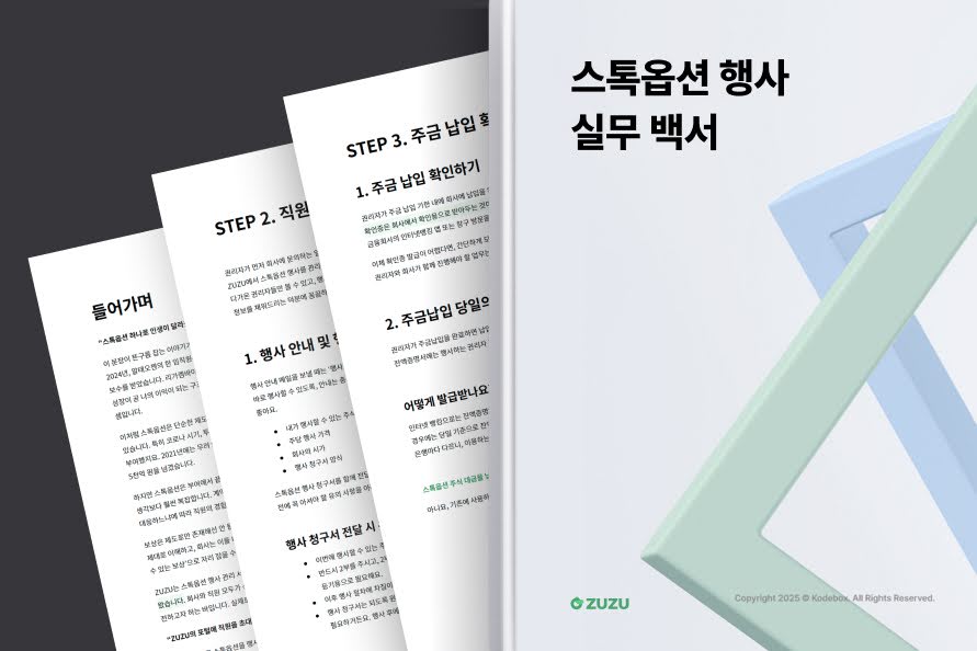 이 백서가 처음 스톡옵션을 행사하려는 직원의 눈높이에 맞춘 화면