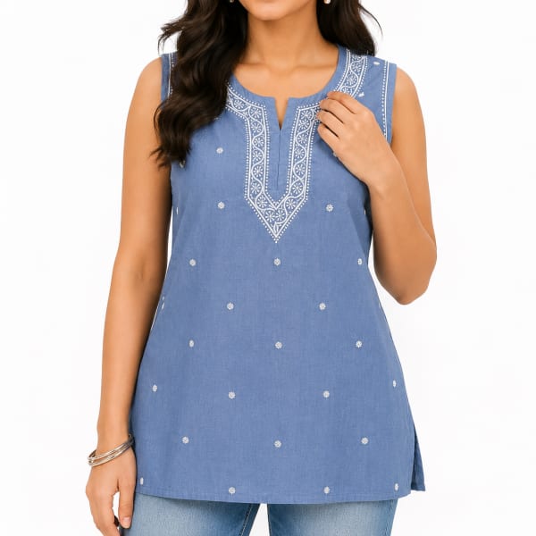 Denim Short Kurti alternate