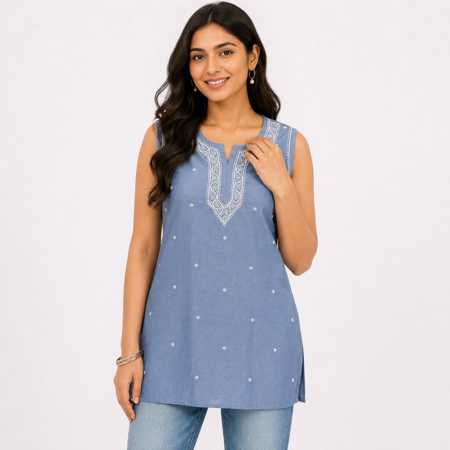 Denim Short Kurti