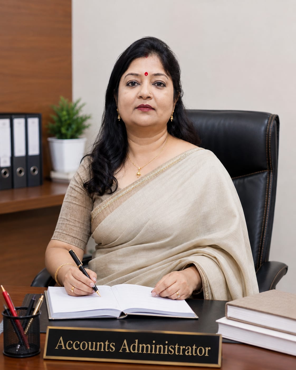 Ms. Gita Srivastava, Accounts Administrator of Shandilya Public School