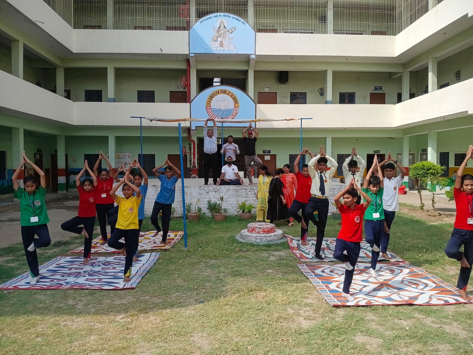 Students and school activities at Shandilya Public School