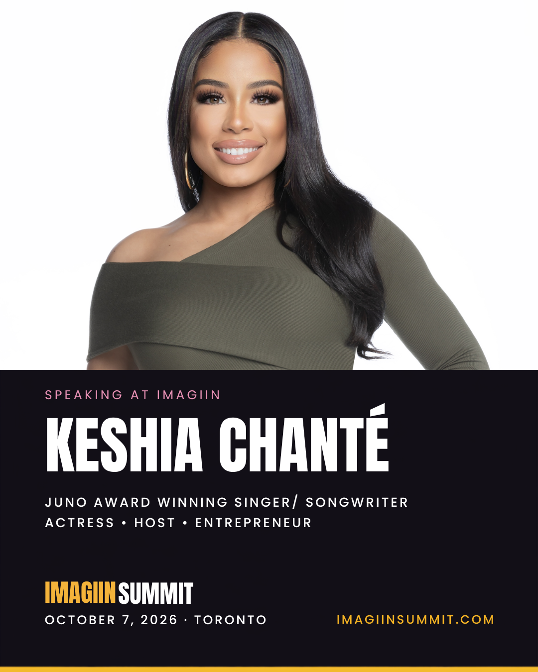 Keshia Chante speaking at Imagiin Summit
