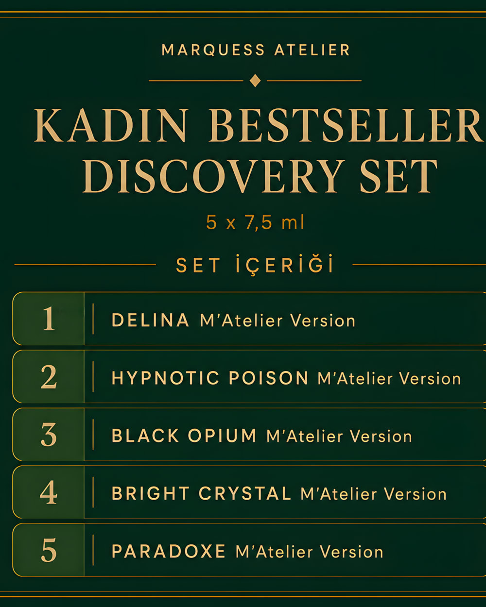 Kadın Bestseller Discovery Set | 5 x 7,5 ml - detay