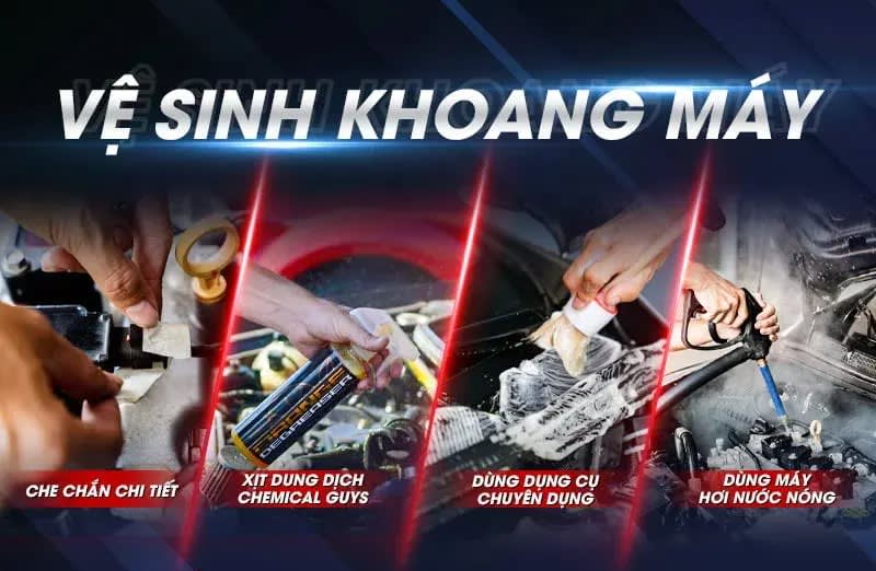 Vệ Sinh Khoang Máy - Chăm Sóc Xe - Detailing tại Đức Hiếu Auto - hình 1