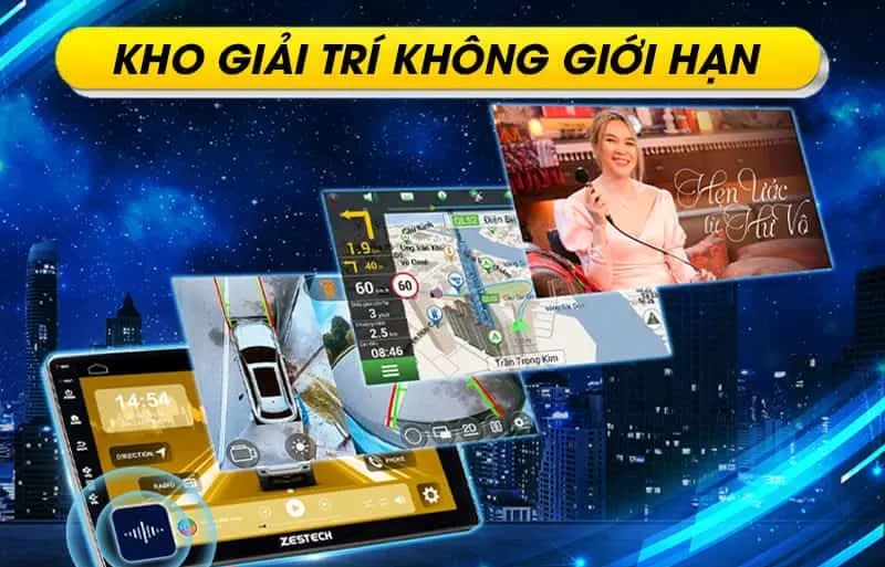 Giải trí với màn hình android Zestech 360 Base