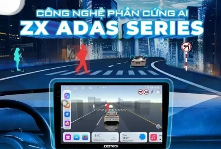 Màn Hình Zestech ZX ADAS+ liền camera 360 hỗ trợ lái xe an toàn