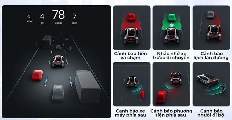 Màn hình Teyes CC4 Pro cảnh báo ADAS trước sau