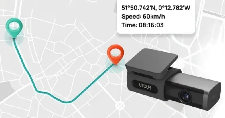 Camera hành trình UTOUR C2L tích hợp GPS định vị chính xác