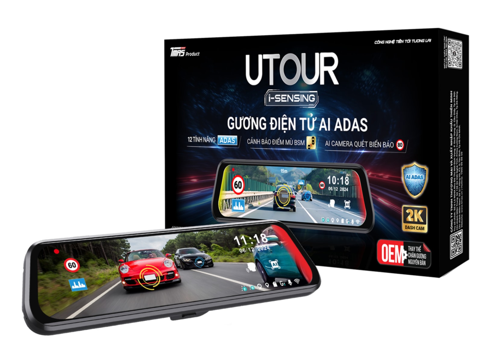 UTOUR C3M (Gương Điện Tử AI ADAS) - Camera Hành Trình - 360 Độ tại Đức Hiếu Auto - hình 1