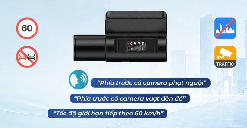 Camera Vietmap L110 cảnh báo giao thông bằng giọng nói tiếng Việt
