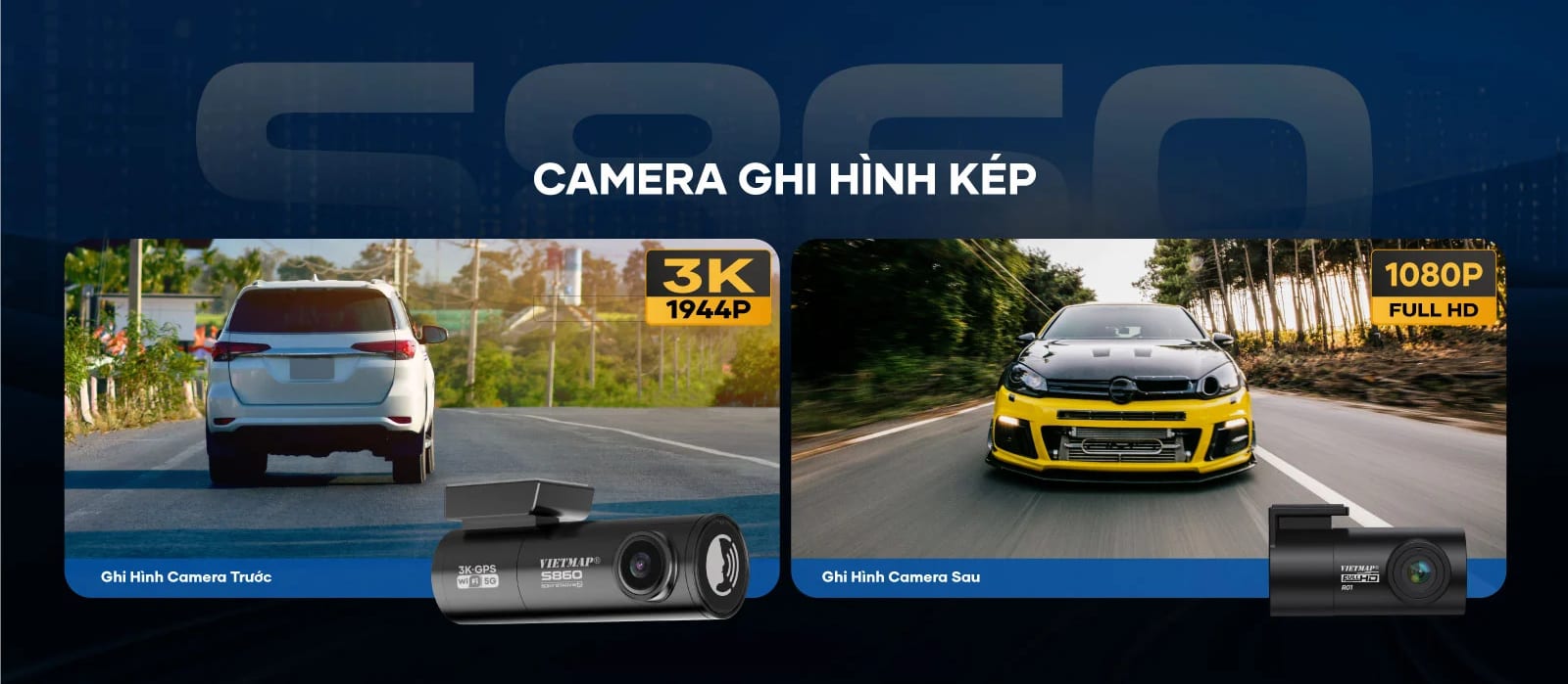 VIETMAP S860 - Camera Hành Trình - 360 Độ tại Đức Hiếu Auto - hình 2