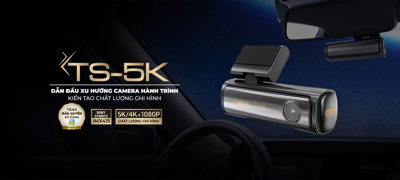 VIETMAP TS-5K - Camera Hành Trình - 360 Độ tại Đức Hiếu Auto - hình 2