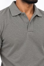 ADRIZO 5% Melange Button Polo T-Shirt thumbnail 2