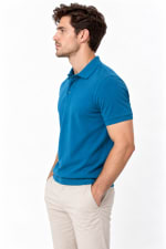 ADRIZO Frozi Blue Button Polo T-Shirt thumbnail 3