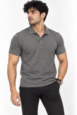 ADRIZO 15% Melange Button Polo T-Shirt thumbnail 1