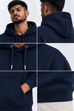 ADRIZO Navy Blue Men's Hoodie thumbnail 2
