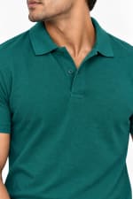 ADRIZO Rama Green Button Polo T-Shirt thumbnail 2
