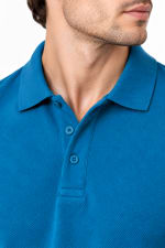 ADRIZO Frozi Blue Button Polo T-Shirt thumbnail 2