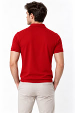 ADRIZO Red Button Polo T-Shirt thumbnail 4