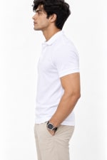 ADRIZO White Button Polo T-Shirt thumbnail 3